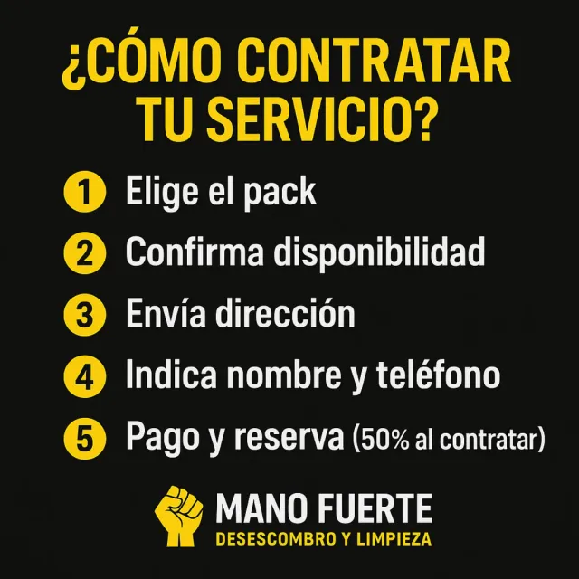 Servicio de desescombro y limpieza