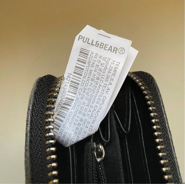 Cartera/Monedero Negro Desgastado