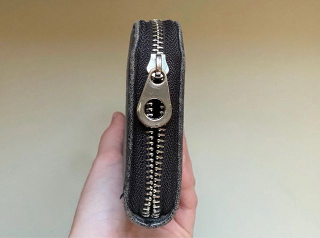 Cartera/Monedero Negro Desgastado