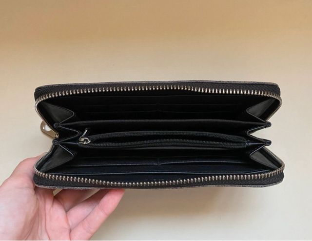 Cartera/Monedero Negro Desgastado