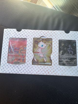 Set 3 Cartas Pokémon Mew y Mewtwo