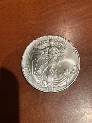 Moneda 1 oz plata American Silver Eagle 1995