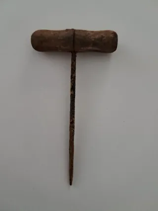 Barrena y punzón carpintería vintage