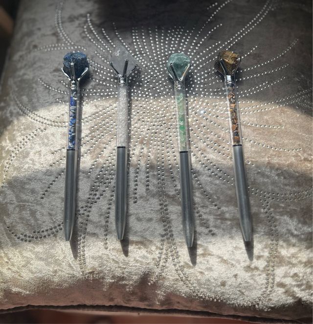 Bolígrafos Minerales: Cuarzo, Amatista, Lapislázul