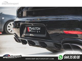DIFUSOR TRASERO PORSCHE PANAMERA 2013-2016 NEGRO BRILLO