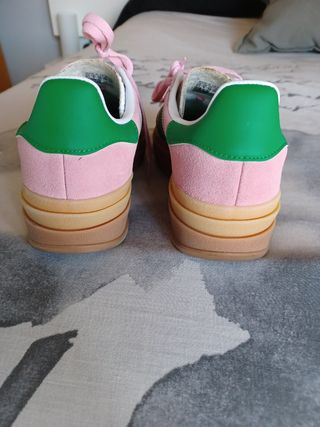 Zapatillas Adidas Gazelle Rosa y Verde