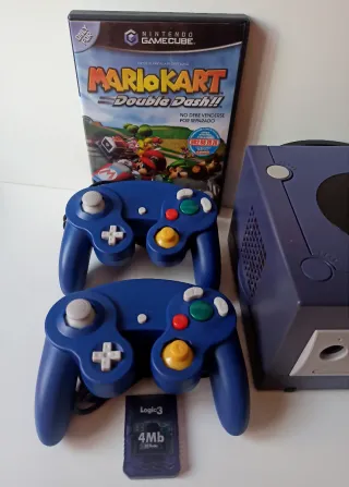 Nintendo Game Cube + Juego Mario Kart + Dos Mandos