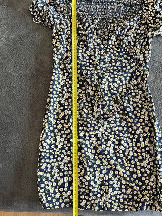 Vestido corto estampado flores