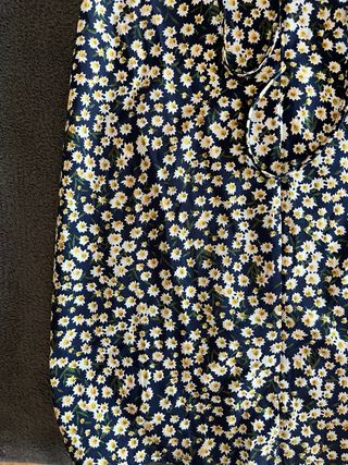 Vestido corto estampado flores