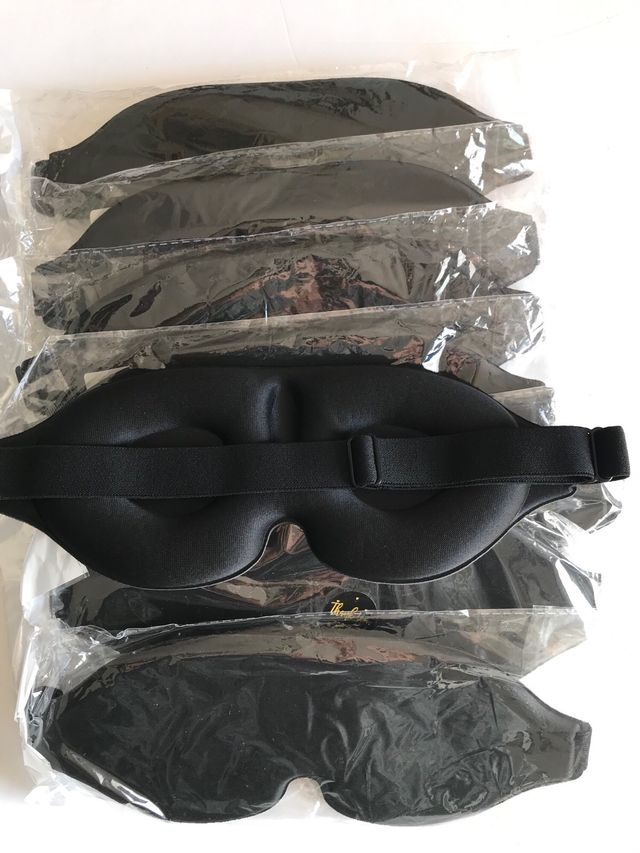 Lote de Máscara Sueño 3D Ajustable Negra