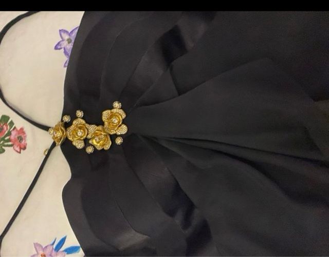 Vestido negro largo fiesta .