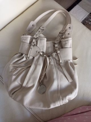 Bolso Lamarthe Beige/Blanco Piel