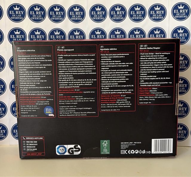 Grapadora Eléctrica Parkside PET 25 C3
