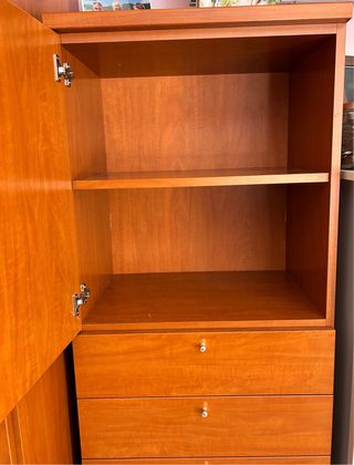 Mueble auxiliar madera con ruedas