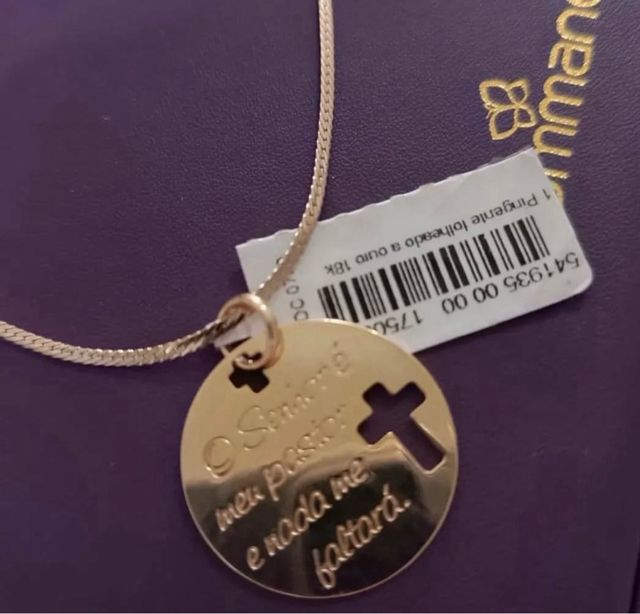 Pingente Rommanel O Senhor é meu Pastor