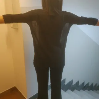 T-shirt manica 3/4 nera e bianca