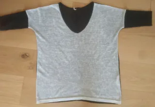 T-shirt manica 3/4 nera e bianca