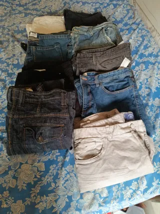 Lote 9 Pantalones Vaqueros (5 Piratas)
