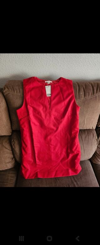 Vestido rojo sin mangas talla S