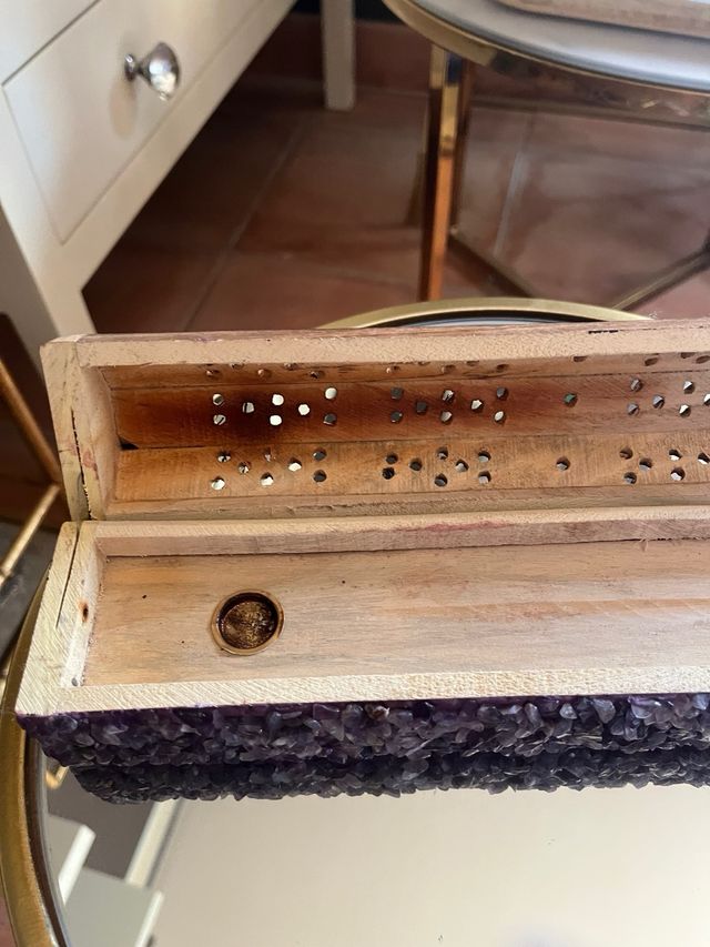 Quemador incienso amatista