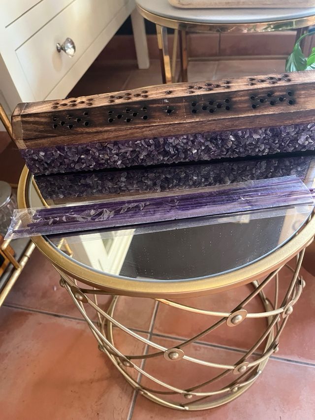 Quemador incienso amatista