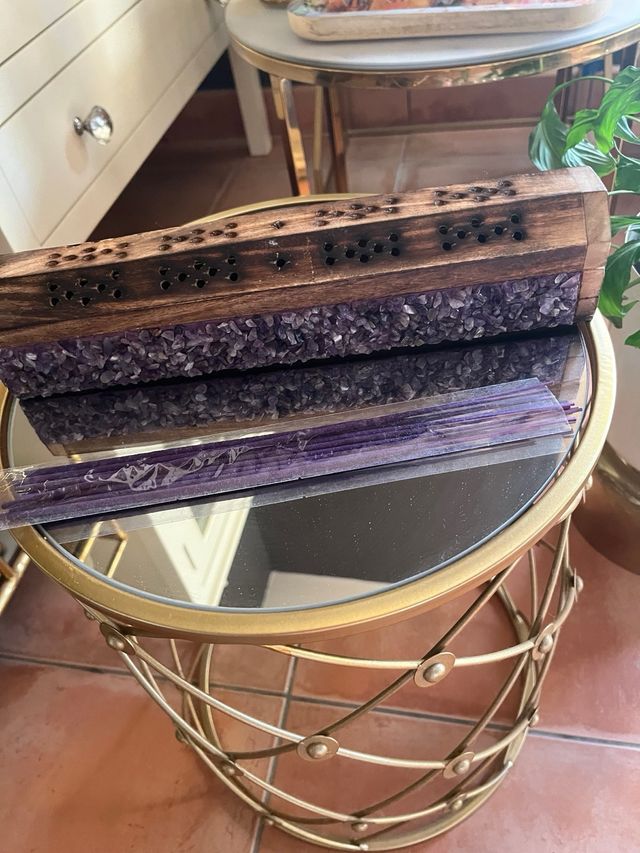 Quemador incienso amatista