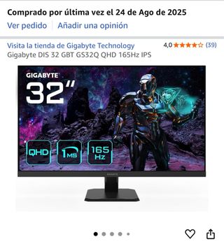 Gigabyte GS32Q Monitor 32 QHD 165Hz IPS