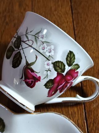 Taza Té con Bandejita Old Foley Porcelana Inglesa