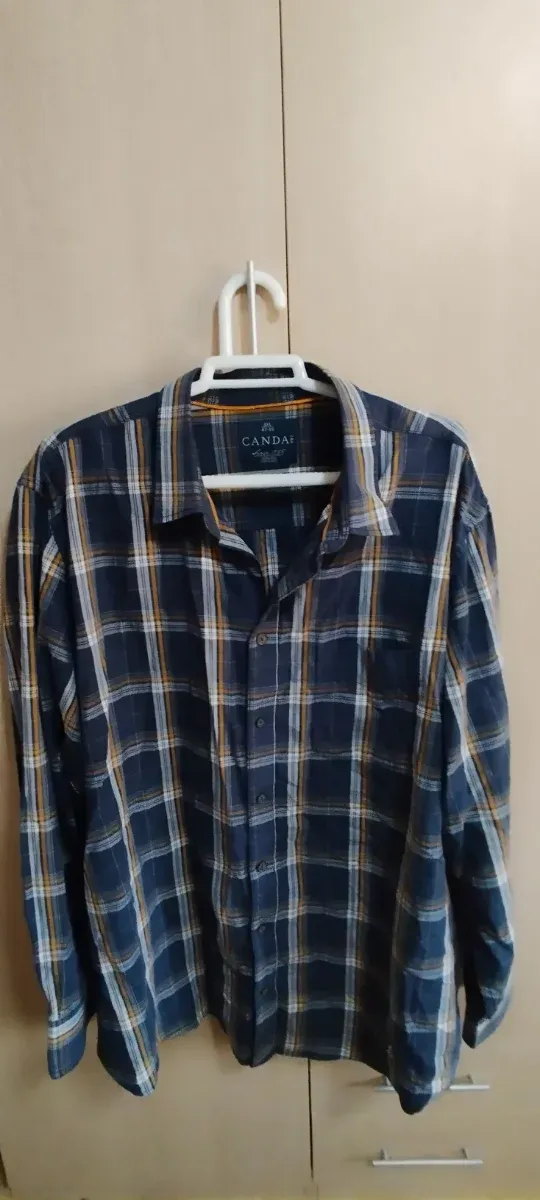 Camisa de cuadros C&A Azul Marino Talla 3XL