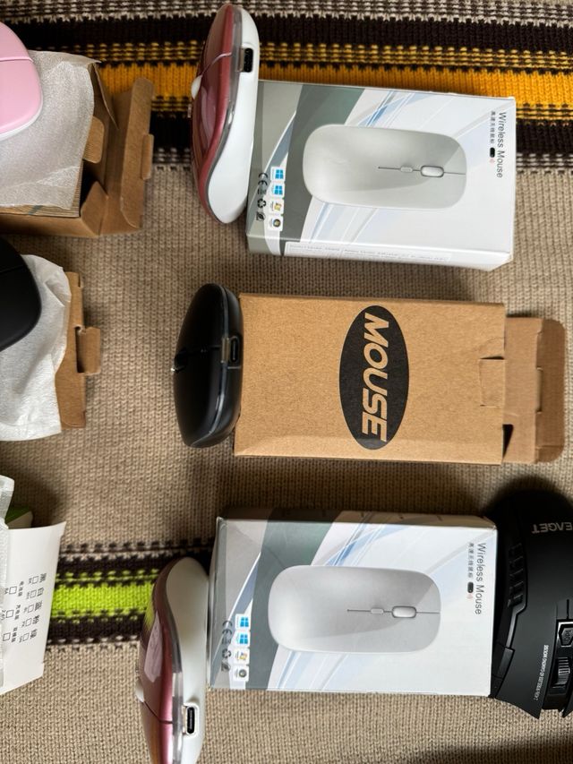 6 Mouse Wireless EAGET: 3 Ricaricabili, 3 Batterie