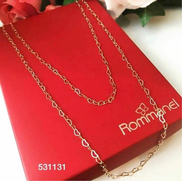 Colar duplo Rommanel banhado a ouro 18k
