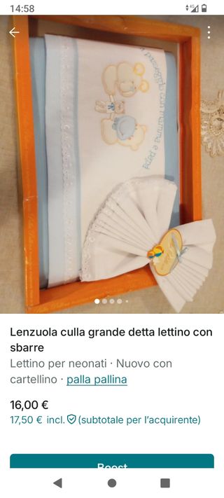 Set Lenzuola Culla/Lettino Orsetti