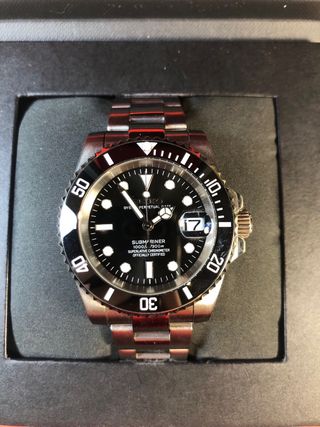 Seiko Mod - Submariner Negro/Acero