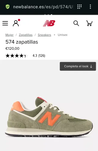 Zapatillas New Balance 574 talla 43