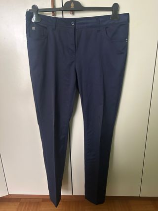Pantalone classico donna blu