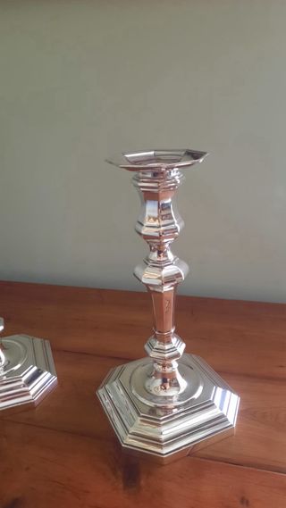 Coppia Candelabri Zaramella Argento