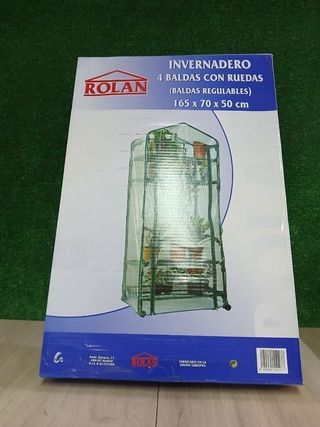 Invernadero 4 Baldas con ruedas 70x50x165cm