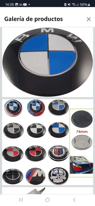 Logotipo BMW Trasero 74mm