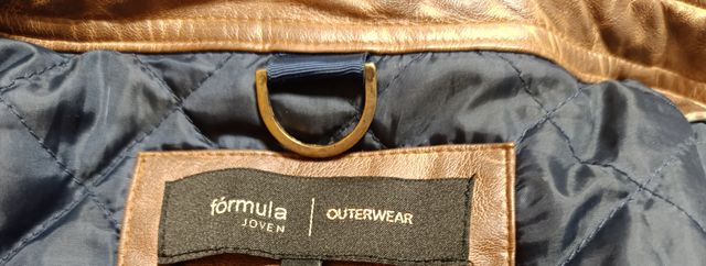 Chaqueta de piel marrón Formula Joven