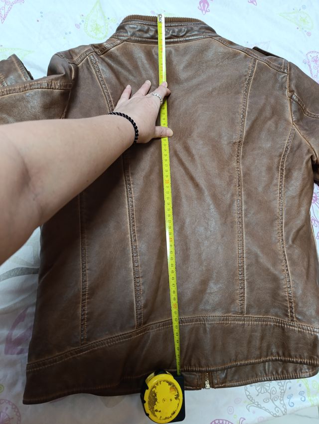 Chaqueta de piel marrón Formula Joven