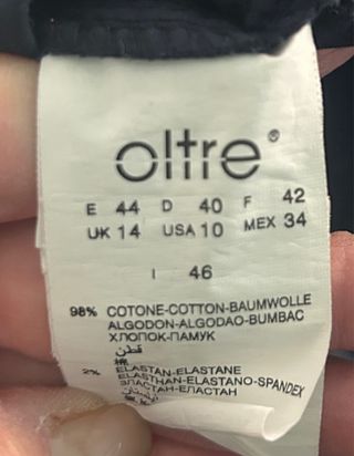 Pantaloni donna blu con borchie