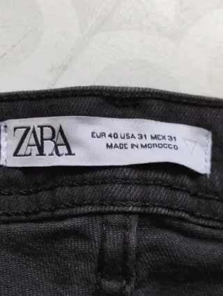 Pantalón Zara Chico Skinny T.40 Negro