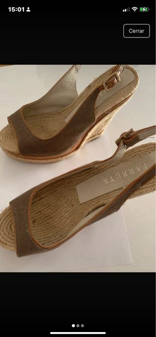 Sandalias FARRUTX Esparto Beige/Marrón