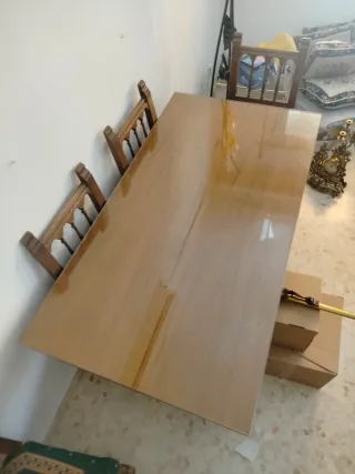 tavolo da pranzo e 6 sedie in legno