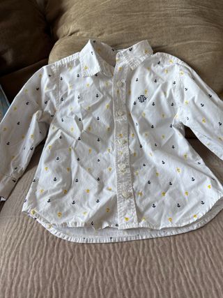 Camicia bimbo con fantasia ancore