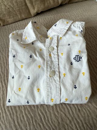 Camicia bimbo con fantasia ancore