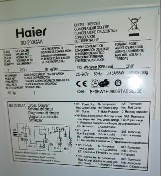 Congelador,  arcón Haier como nuevo