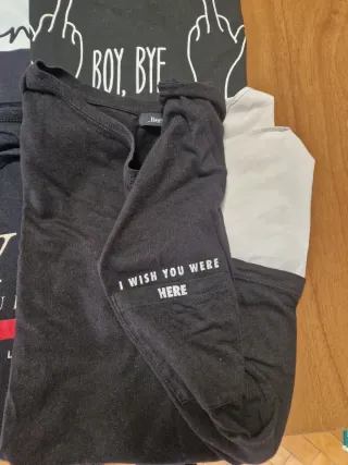 Lote 9 camisetas con mensaje