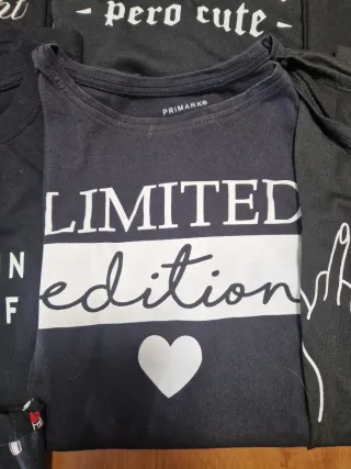 Lote 9 camisetas con mensaje