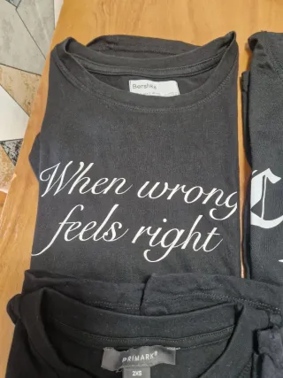 Lote 9 camisetas con mensaje